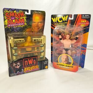 WCW nWo Goldberg Lex Luger Wrestling Action Figures New in Packaging